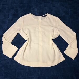 Polo Ralph Lauren Women Cream Classic Sheer Blouse